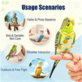 9 Pcs Reusable Bird Diaper Flight Suit with Leash Diaper Pads (S)