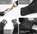 Black Cat Harness and Leash Set, Soft Mesh Adjustable Reflective, Size S