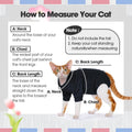 Cat Recovery Suit for Foreleg, Cat Surgical Spay Suit Sleeves to Stop Licking, Long Leg Sleeve Wound Cover Abdomen Kitte