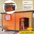 Aivituvin Heated Dog House Outdoor with Heating Pad 59" Extra Large Insulated Dog Kennel with Heating System & Insulatio