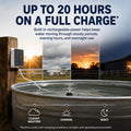 Solar Horse Water Trough Aerator, 0.3 L/min Pump with Solar + USB Charging.