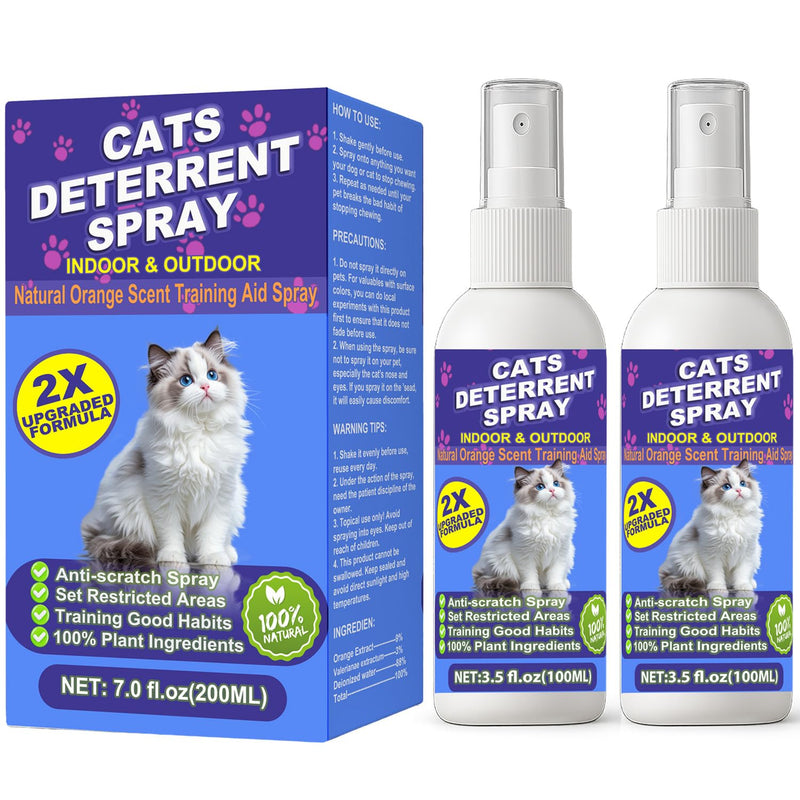 Peturarion Cat Deterrent Spray - Cat Scratch Deterrent Spray for Furniture Protection, Effective Training Aid with Natural Ingredients - Non-Toxic Formula for Cats and Kittens Light 7.0 fl.oz