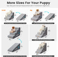 Gardner Pet Dog Stairs for Small Dogs 16.5" H, 2 in 1 Transformable 3-Step Pet Stairs and ramp, Dog Steps for Couch (13-20 in) with Durable Non-Slip Waterproof Cover and CertiPUR-US Certified Foam