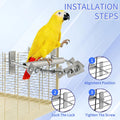 8.3 * 7.3In Parrot Chewing Toy, Long-Lasting Stainless Steel Bird Perch with Durable Chew Parts for Large Birds, Cockati