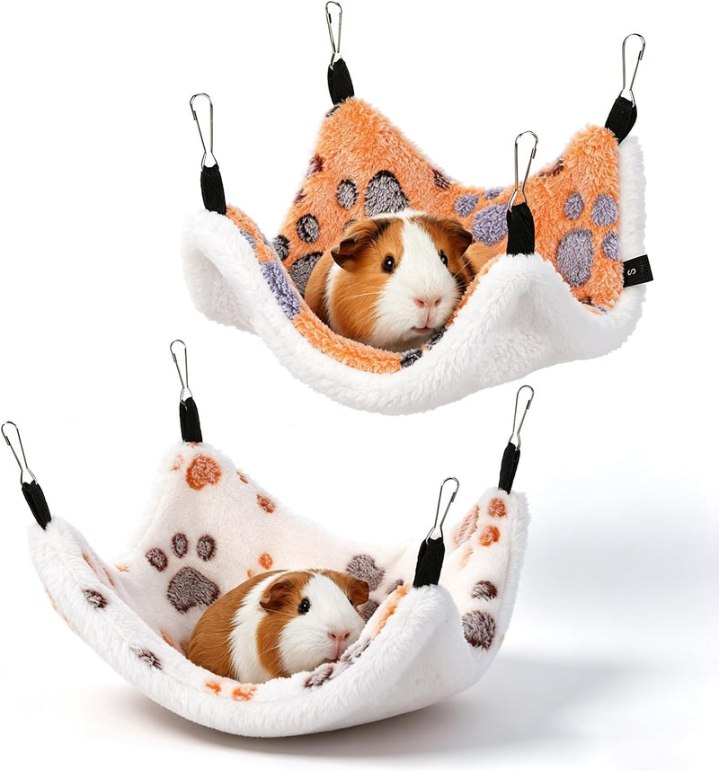Guinea Pig Hammock, Hanging Corner Pet Rat Hammock with Hooks