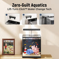 AQUASMITH Beta Fish Tank, 2 Gallon Betta Fish Aquariums with Filter & Light, for Men, Fish Tanks for Kids & Starter, Bla