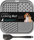 Licking Mat for Dogs & Cats with Suction Cups, 1 Pack Square Dog Slow Feeder Lick Pat for Anxiety Relief & Boredom, Dog 