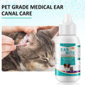 SDJUFEI Ear Mites Clean for Dogs & Cat, with Aloe Vera, Cleaner on Contact & Soothes Itching, Vet-Recommended Formula for Pets Ear Cleaning, Fast-Acting