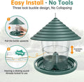 HABAU Bird Feeders for Outdoor Plastic Hanging Bird Seed Feeding