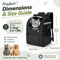 Apollo Walker Cat Carrier Backpack, Spacious, Stable and Breathable, Black