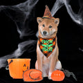 ADOGGYGO Halloween Dog Bandanas, Glow in Dark Plaid Dog Scarf