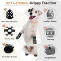Anti Slip Dog Socks to Prevent Licking Paws, Dog Shoes for Hot/Cold Pavement, Dog Boots on Hardwood Floors, Traction Con