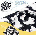Halloween Dog Bandanas Black Ghost Spooky Costumes for Large Pets