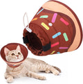 KOOLTAIL Cat Cone Collar Soft, Adjustable Cat Cones to Stop Licking, Foldable Donut Water Resistant Pet Recovery Neck E 