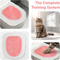TROUVAILLE Cat Toilet Seat Training Kit, Cat Toilet Training System with Inner Support, Teach Cat to Use Toilet, Reusabl