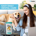 Petkin Cat and Dog Dental Wipes, 80 Wipes (Fresh Mint) - Natural Formula Cleans Teeth, Gums & Freshens Breath - for Dail