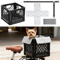 Seeloowy Dog Bike Basket Carrier for Small Dogs,Easy Installation, (up to 15 Lbs), Waterproof, Comfortable Pet Seat Rear Luggage Rack with Safety Straps for Bikes & Bicycles