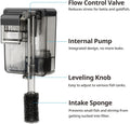 NICREW Slim Aquarium Filter for up to 5 Gallon Fish Tank, 42 GPH, 3W