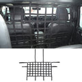Car Rear Seat Isolation Barrier Net Back Pet Dog Seat Divider for Jeep Wrangler JK JL Unlimited 2007-2025 Gladiator JT 2 Door 4 Door for Pet Children Safe Drive (Black)