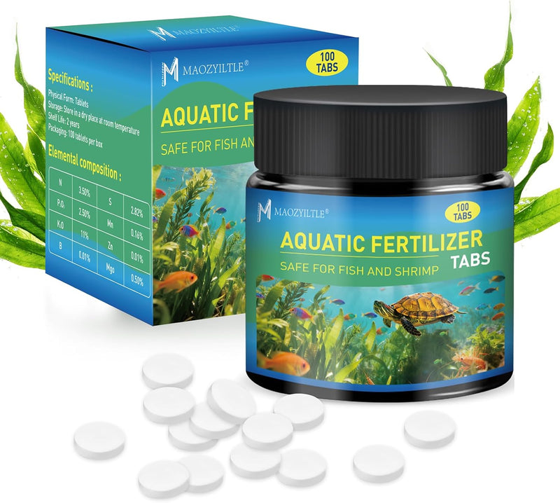 Root Tabs, Aquarium Plant Fertilizer, Aquarium Water Care Tabs, 100 Tabs Aquarium Plant Food Safe for Fish and Shrimp, A