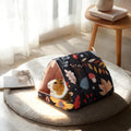 2 Pcs 2 Styles Guinea Pig Hideout Washable Tunnel Bed,7.9 Inch