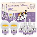 QUSUKO Cat Pheromone Calming Diffuser 8 in 1 Appeasing Pet Pheromones Diffuser to Calm Kit (2 Plug in+ 6 Pack 48ml Refill) for Anxiety