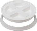 Gamma2 Gamma Seal Lid for Utility Buckets - Fits 3.5, 5, 6 & 7 gallon buckets, White, Made in USA