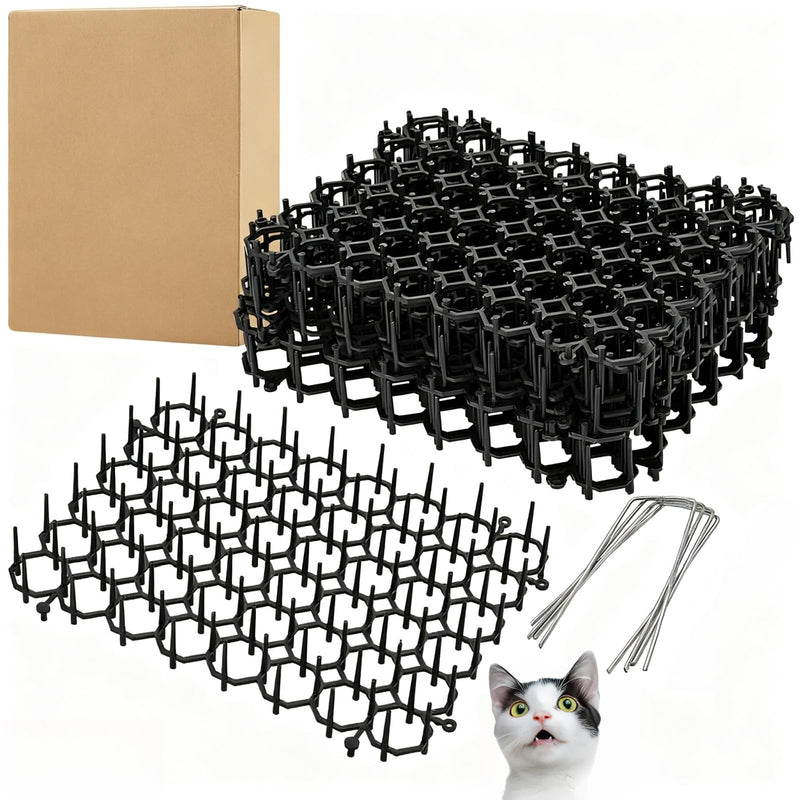 SLWHYZL 15 Pack Cat Deterrent Scat Mat with Spikes for Cats Dogs Small Animals Indoor Outdoor Total 5 Square Feet