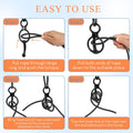 Horse Tie Ring, 4 Sets Blocker Tie Ring for Horse Tack and Supplies, Black