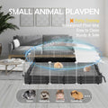 MEEXPAWS Guinea Pig Cages Small Animal Playpen with Waterproof PVC Liner