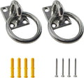 2Pcs M8*60 Stainless Steel Cross Tie Ring for Horse, Wall Mount Block Tie Rings for Horse Stall Stable Barn Supplies Equ