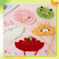 Guiqulai 5 Pack Cute Knitted Cat Hats Dog Hats – Frog Strawberry Pink Flower Tiger Rabbit Funny Hat for Cats Dogs Small Pet Birthday Costume Accessories