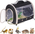 Bearded Dragon Travel Carrier Backpack,Lizard Backpack Carrier,Space Capsule Clear Bubble Window Astronaut Reptile Carri
