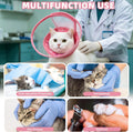 PUPTECK Cat Cone Collar Soft for Neck, Pet Recovery Collar to Stop Licking After Surgery, Adjustable Elizabethan Pet Collar for Small Medium Cats Kittens, Pink M
