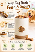Miamolo Dog Treat Container with Lid, Airtight Dog Treat Jar for Countertop