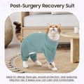 DENTRUN Cat Clothes for Hair Control with Hair Sticky Fabric - Soft Recovery Suit & Breathable Lint-Resistant Cat Sweater for Cats Only, Kitten Onesie Pajamas, L, Deep Blue