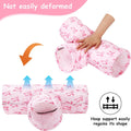 JarThenaAMCS Guinea Pig Tunnel 3 Way Washable Guinea Pig Hideout Pink Bow Foldable Rabbit Tunnel Small Animal Toy for Bu