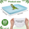 Bird Cage Liners, 80 Disposable Bird Cage Liner Bags, Quick and Easy Bird Cage Cleaning