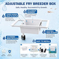 Aquarium Fry Breeder Tray,Air-Driven Water Flow Fish Breeder Box