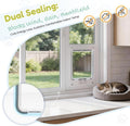 Vertical Cat Door for Window, Fits 43"- 47" Height Sliding Window, 3-Min No Damage Install, Sturdy Aluminum Frame, Weath