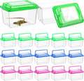 LemonRoad 15 Pcs Plastic Reptile Terrarium Carrier Cage