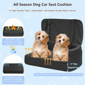 Large Dog Car Seat for Medium Sized, Dog Booster Car Seat, Pet Booster Seats up to 55 lbs or 2 Small with 4" Memory Foam for Back Seat, Triple Safety Belts, Storage Pockets, Detachable/Washable