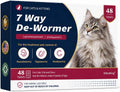 Dewormer for Cats & Kittens, Broad Spectrum Wormer for Tapeworms, Roundworms & Hookworms, Chicken Flavor