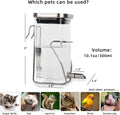 Guinea Pig Water Bottle No Drip, Rabbit Glass Waterer, Chinchilla Stainless Steel Nozzle Anti-Bite Water Dispenser for S