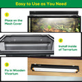 T5 UVB Reptile Light Fixture HO UVB Bulb Lighting Combo Kit, 10.0 UVB Light for Reptiles Terrarium Hood with 8W Reptile 