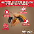 Powerpet 100% Natural Cow Hooves for Dogs - Clean Teeth & Gums, 5 Pack