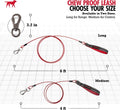 Tuff Pupper Chew Proof Dog Leash | Steel Cable Bite Resistant Lead | Twist Lock Carabiner | Heavy Duty for Large Dogs & 