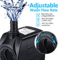 CWKJ Fountain, 2 Packs 220GPH Submersible Water Pump for Pond Aquarium