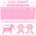Dog Pajamas for Small Medium Dogs Pjs Pink Bow Dog Onesie Breathable Puppy Pj Pet Stretchy Soft Sleepwear for Spring Sum