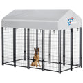 SIRUITON 8x4FT Outdoor Dog Kennel Replacement Cover, Heavy Duty 600D Oxford Fabric with Sun/Rain Dog Play Pen Top Cover Sun Shade Specialized,Snowproof,Sun( Covers Only)